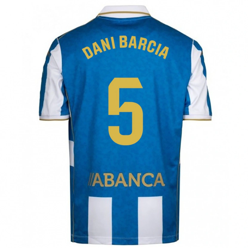 Danxen Homem Camisola Dani Barcia #5 Branco Azul Principal 2025/26 Camisa Brasil