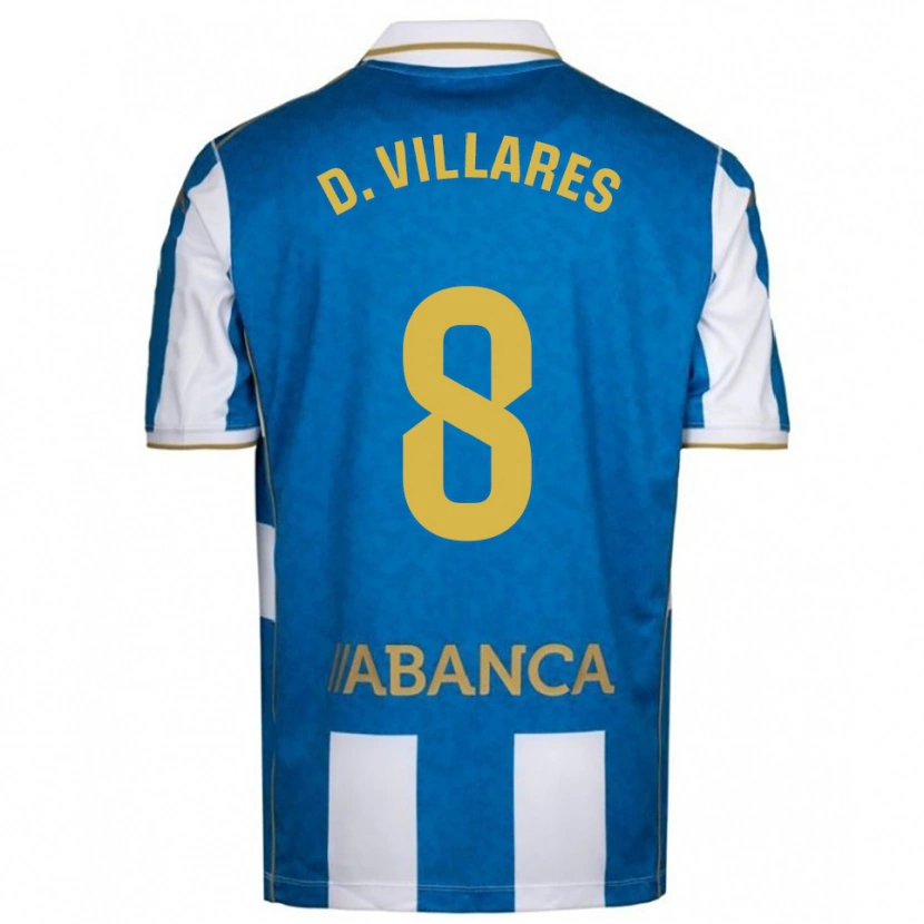 Danxen Homem Camisola Diego Villares #8 Branco Azul Principal 2025/26 Camisa Brasil