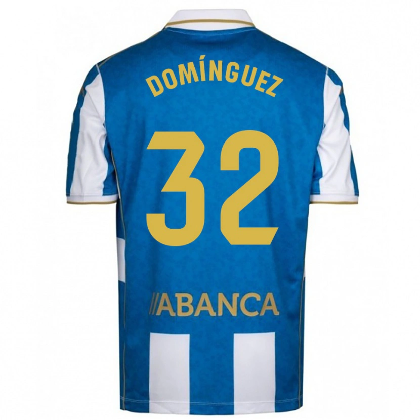 Danxen Homem Camisola David Domínguez #32 Branco Azul Principal 2025/26 Camisa Brasil