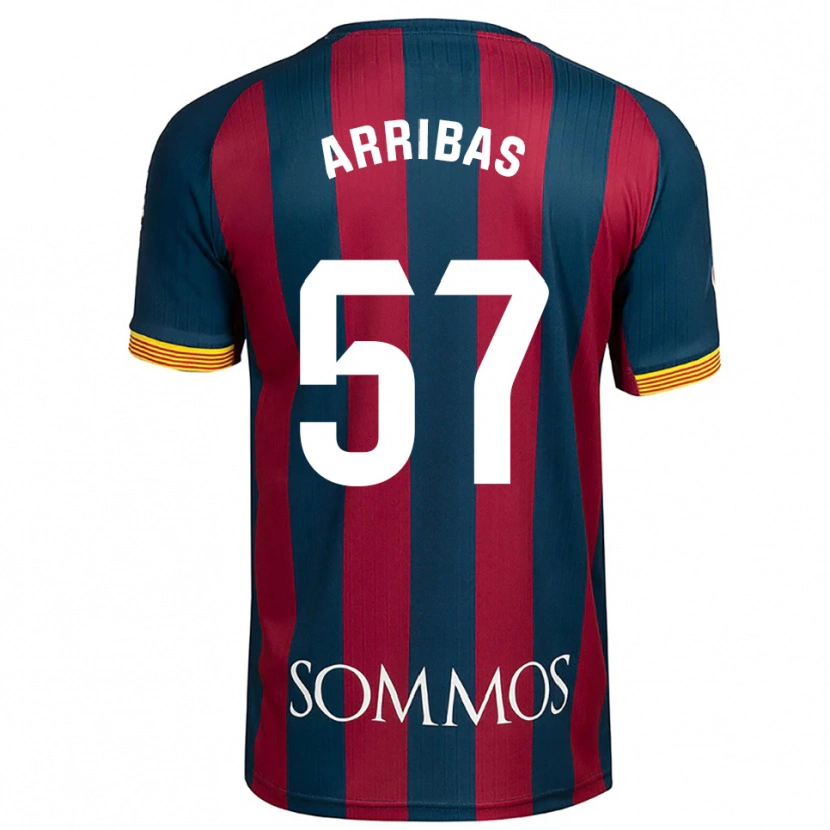 Danxen Homem Camisola Sergio Arribas #57 Azul Marinho Vermelho Principal 2025/26 Camisa Brasil