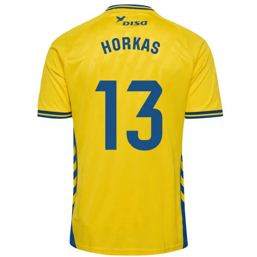 Danxen Homem Camisola Dinko Horkas #13 Amarelo Azul Principal 2025/26 Camisa Brasil