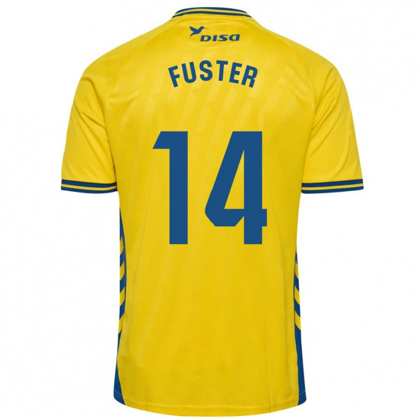 Danxen Homem Camisola Manu Fuster #14 Amarelo Azul Principal 2025/26 Camisa Brasil