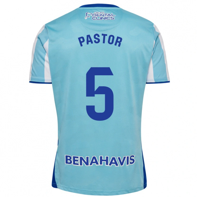 Danxen Homem Camisola Álex Pastor #5 Azul Celeste Branco Principal 2025/26 Camisa Brasil