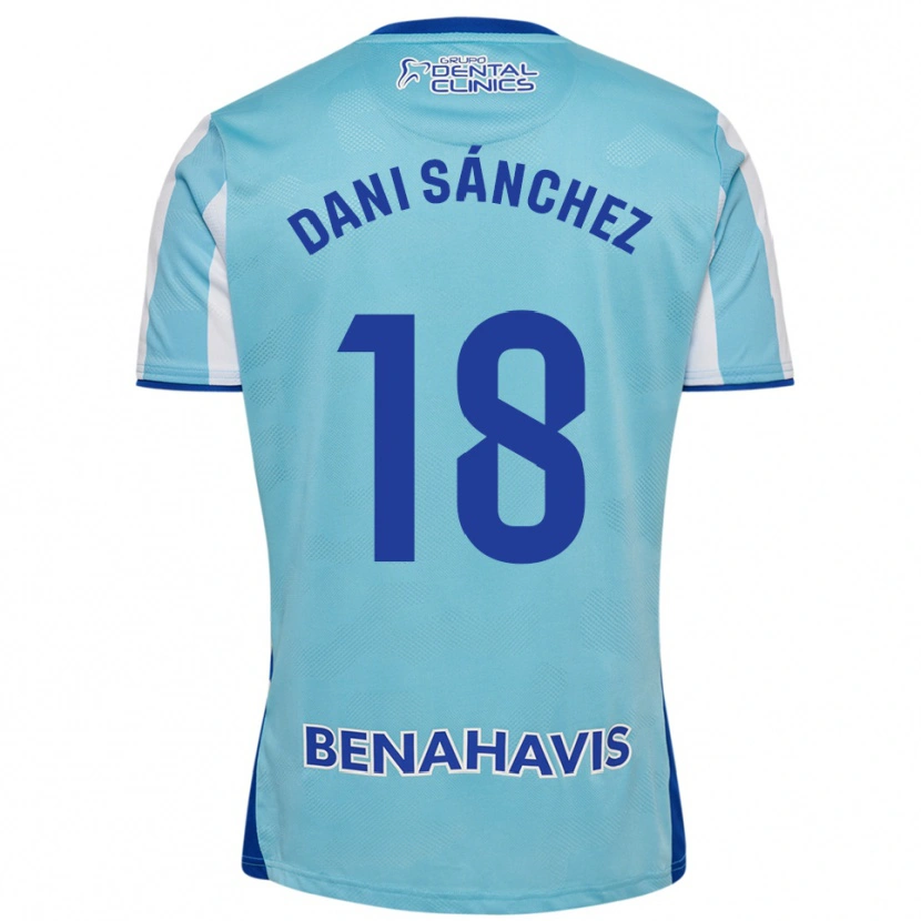 Danxen Homem Camisola Dani Sánchez #18 Azul Celeste Branco Principal 2025/26 Camisa Brasil