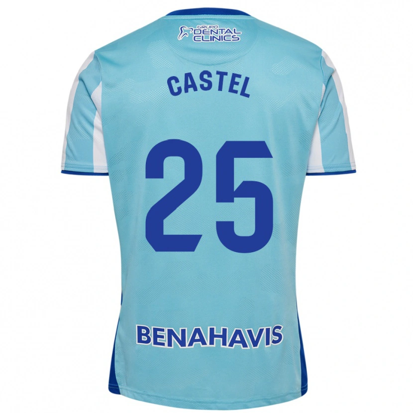 Danxen Homem Camisola Sergio Castel #25 Azul Celeste Branco Principal 2025/26 Camisa Brasil