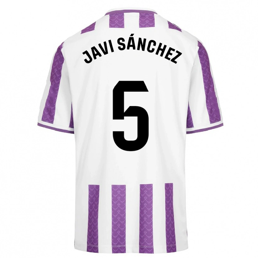 Danxen Homem Camisola Javi Sánchez #5 Roxo Branco Principal 2025/26 Camisa Brasil