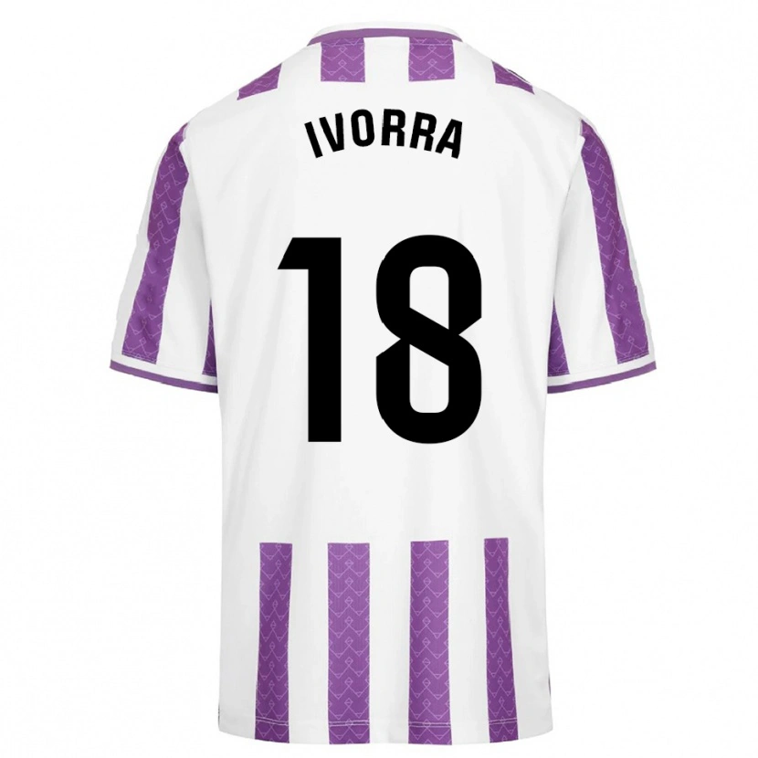 Danxen Homem Camisola Iker Ivorra #18 Roxo Branco Principal 2025/26 Camisa Brasil