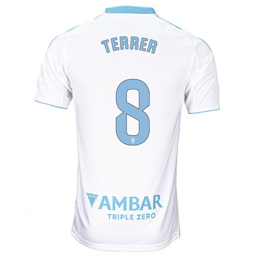 Danxen Homem Camisola Lucas Terrer #8 Branco Azul Celeste Principal 2025/26 Camisa Brasil