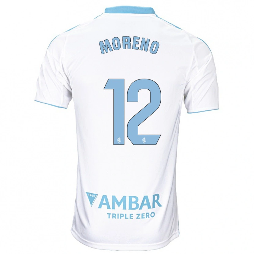 Danxen Homem Camisola Eloy Moreno #12 Branco Azul Celeste Principal 2025/26 Camisa Brasil