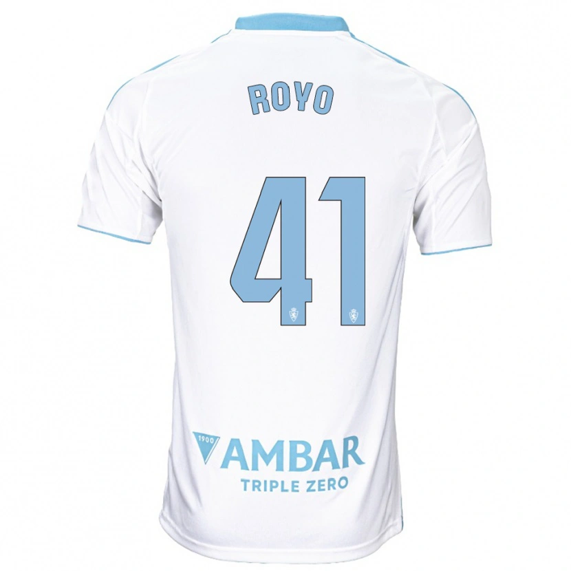 Danxen Homem Camisola Eduardo Royo #41 Branco Azul Celeste Principal 2025/26 Camisa Brasil