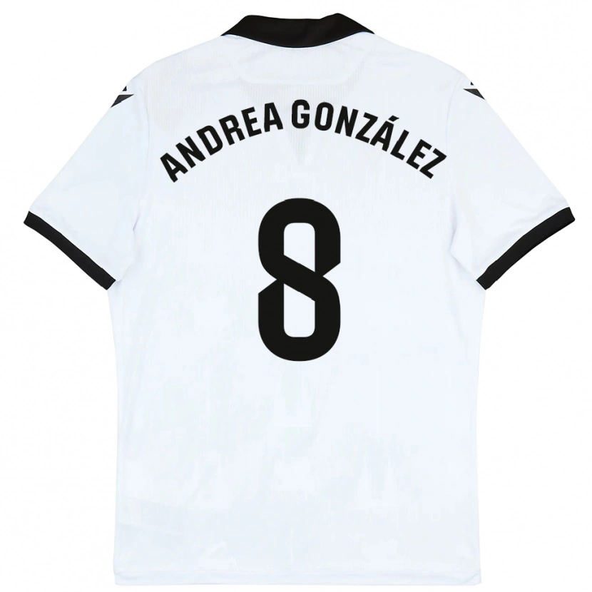 Danxen Homem Camisola Andrea González #8 Branco Preto Principal 2025/26 Camisa Brasil