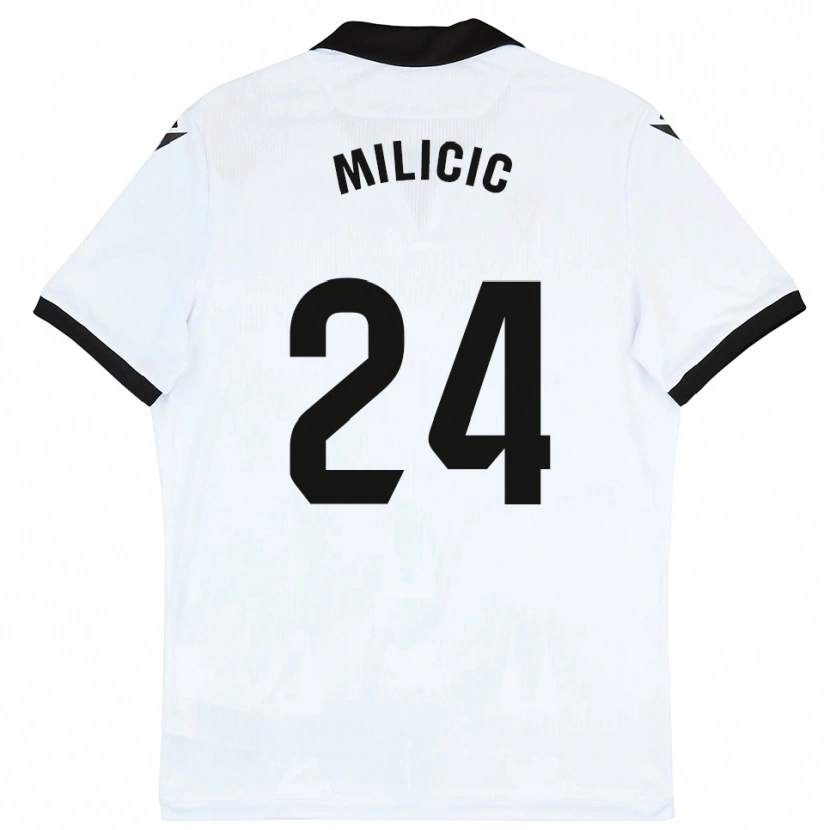 Danxen Homem Camisola Nikola Milicic #24 Branco Preto Principal 2025/26 Camisa Brasil