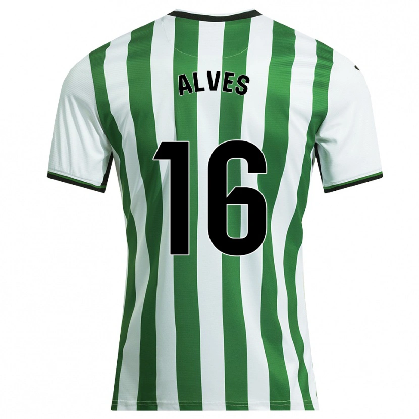 Danxen Homem Camisola Rubén Alves #16 Branco Verde Principal 2025/26 Camisa Brasil
