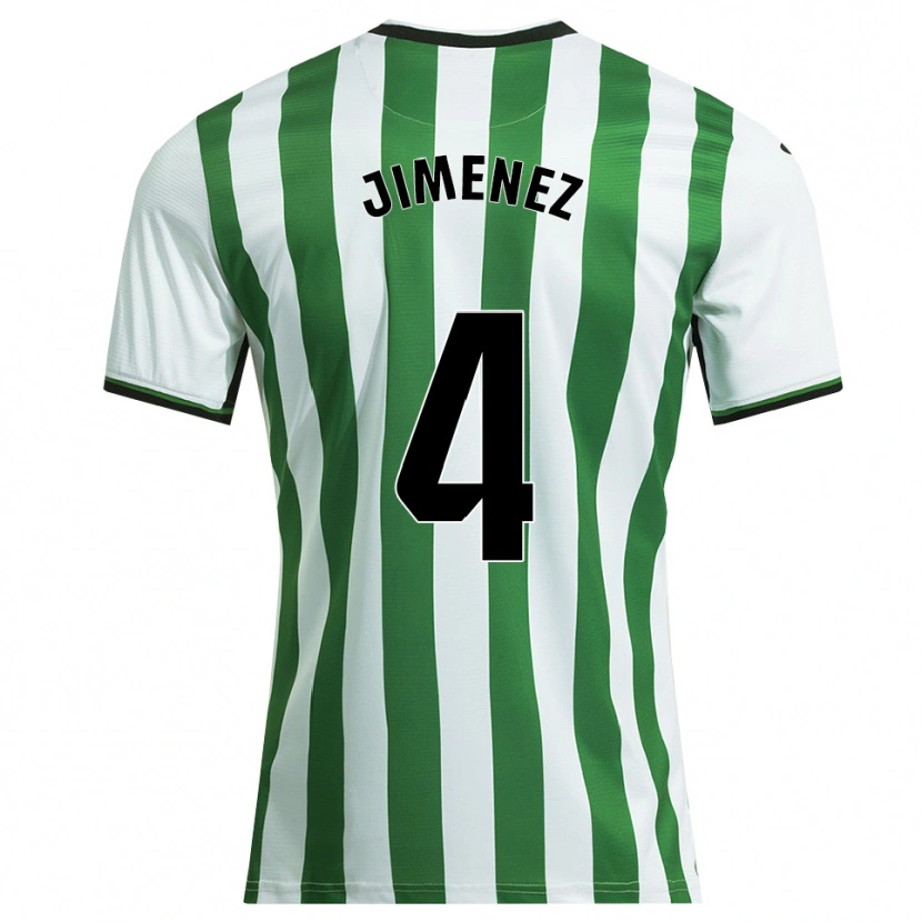Danxen Homem Camisola Álex Jiménez #4 Branco Verde Principal 2025/26 Camisa Brasil