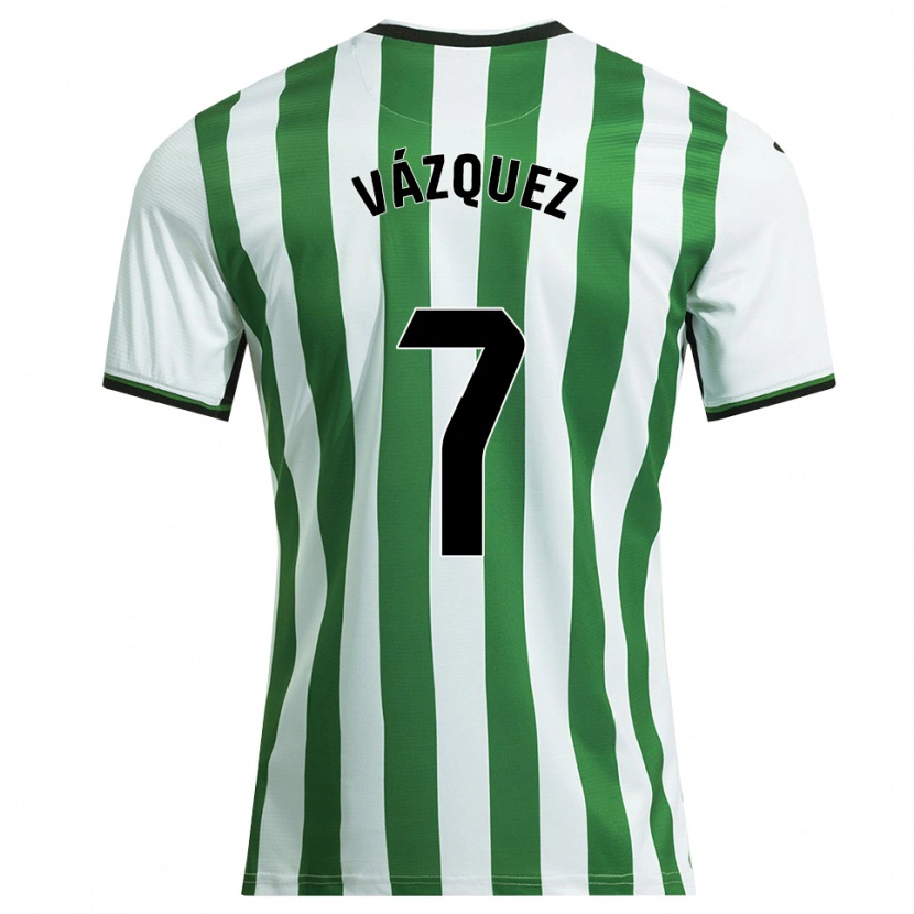 Danxen Homem Camisola Álvaro Vázquez #7 Branco Verde Principal 2025/26 Camisa Brasil