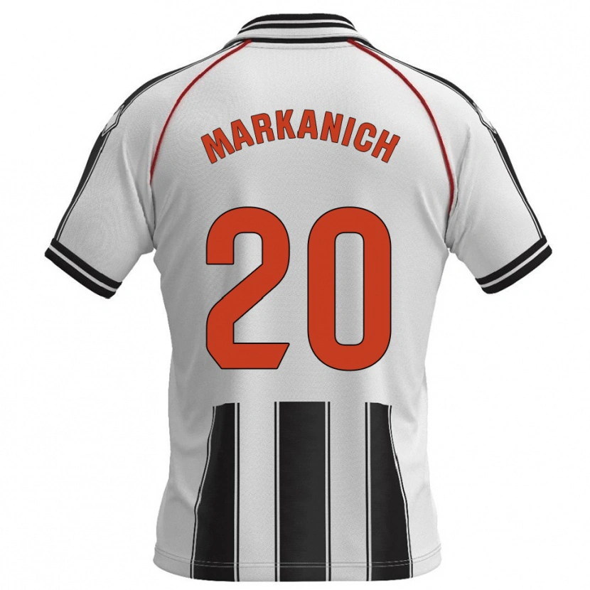 Danxen Homem Camisola Nick Markanich #20 Branco Preto Principal 2025/26 Camisa Brasil