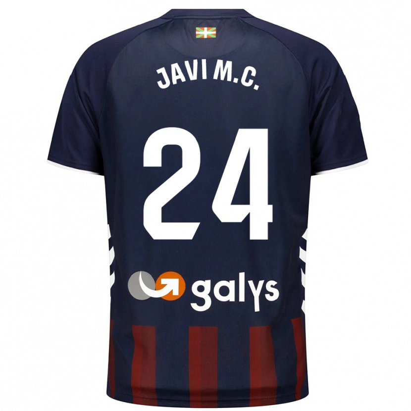 Danxen Homem Camisola Javi Martínez #24 Azul Marinho Vermelho Principal 2025/26 Camisa Brasil