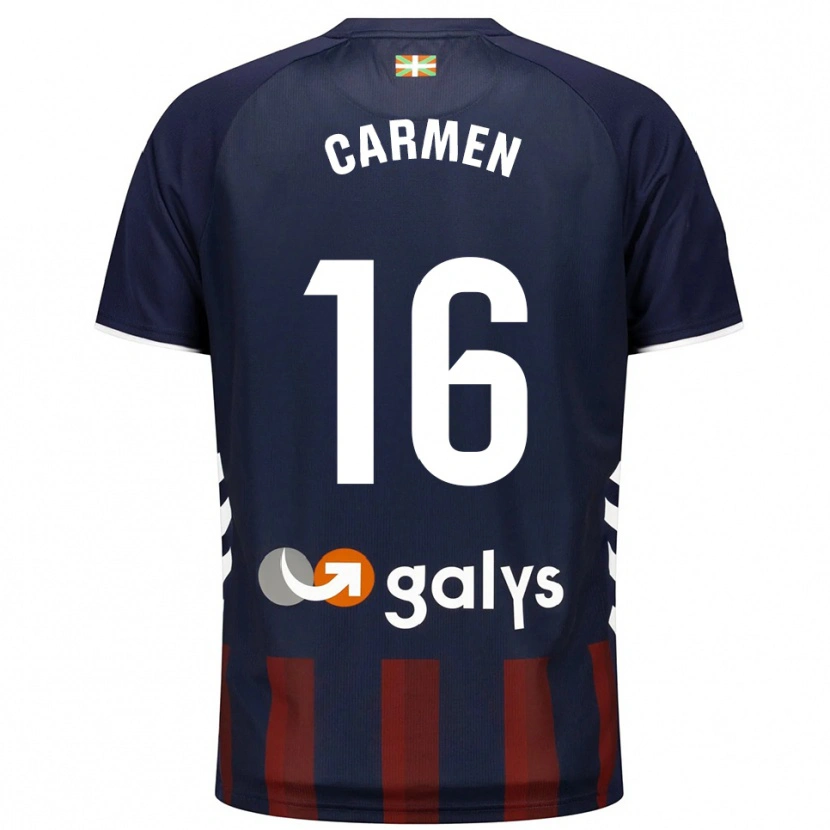 Danxen Homem Camisola Carmen Álvarez Sánchez #16 Azul Marinho Vermelho Principal 2025/26 Camisa Brasil