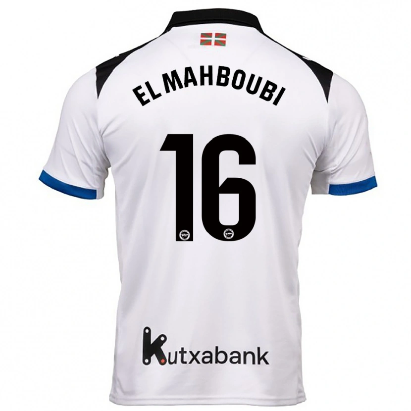 Danxen Homem Camisola Sami El Mahboubi #16 Branco Azul Alternativa 2025/26 Camisa Brasil