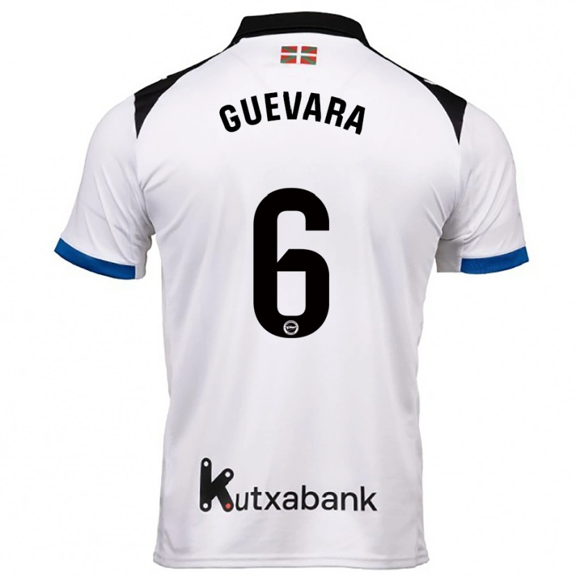 Danxen Homem Camisola Ander Guevara #6 Branco Azul Alternativa 2025/26 Camisa Brasil
