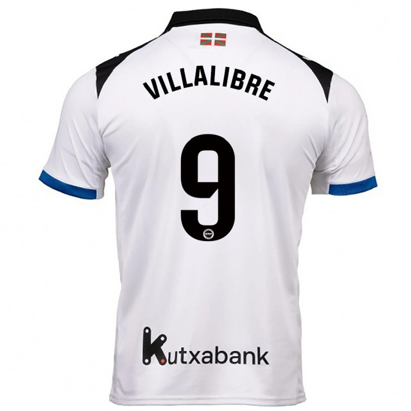 Danxen Homem Camisola Asier Villalibre #9 Branco Azul Alternativa 2025/26 Camisa Brasil
