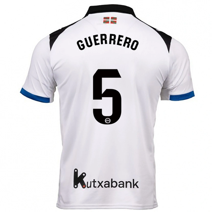 Danxen Homem Camisola Ángel Guerrero #5 Branco Azul Alternativa 2025/26 Camisa Brasil