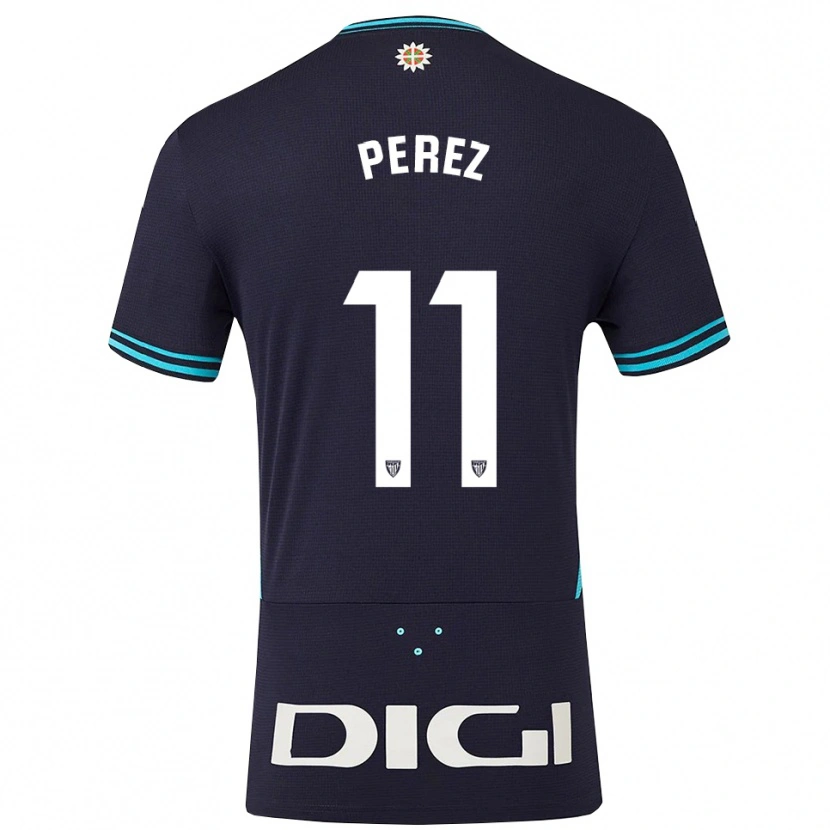 Danxen Homem Camisola Adrián Pérez #11 Azul Marinho Azul Celeste Alternativa 2025/26 Camisa Brasil