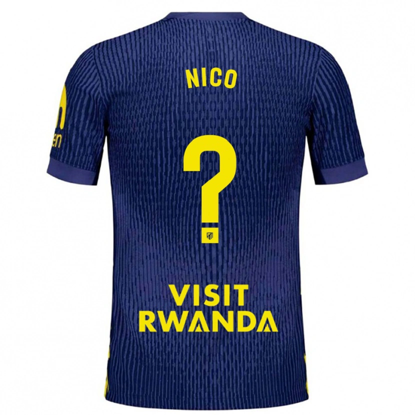 Danxen Homem Camisola Nico Fernández #0 Azul Marinho Amarelo Alternativa 2025/26 Camisa Brasil