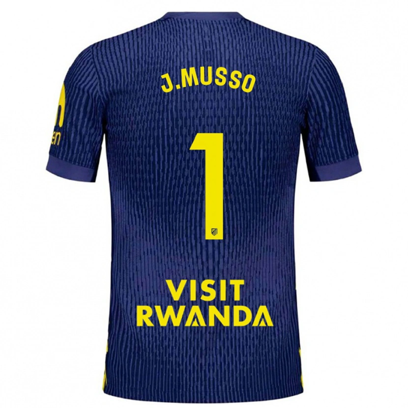 Danxen Homem Camisola Juan Musso #1 Azul Marinho Amarelo Alternativa 2025/26 Camisa Brasil