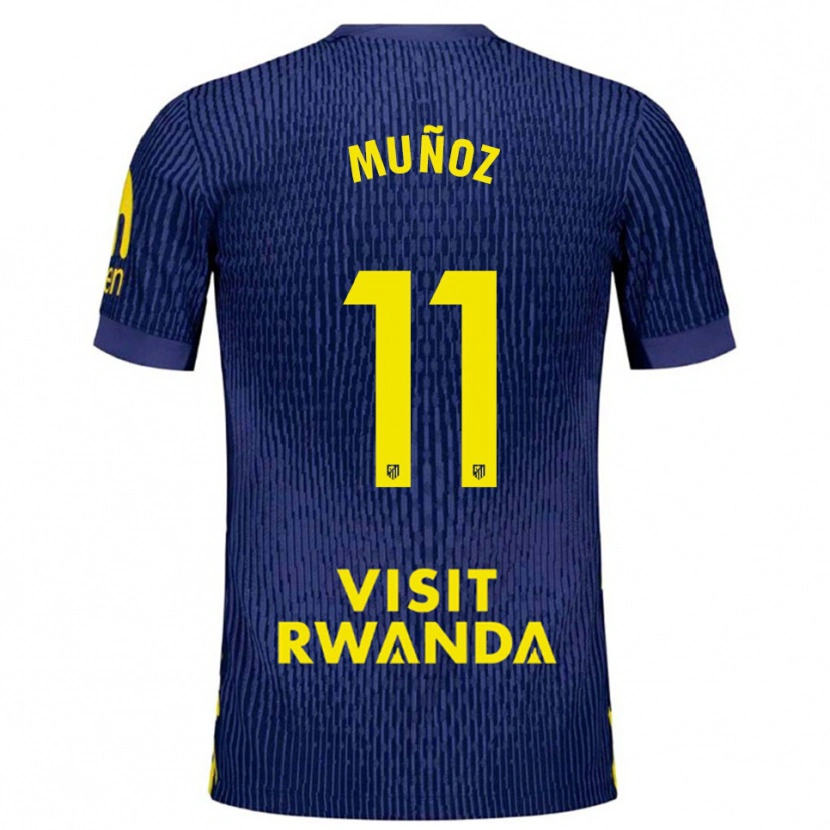 Danxen Homem Camisola Dani Muñoz #11 Azul Marinho Amarelo Alternativa 2025/26 Camisa Brasil