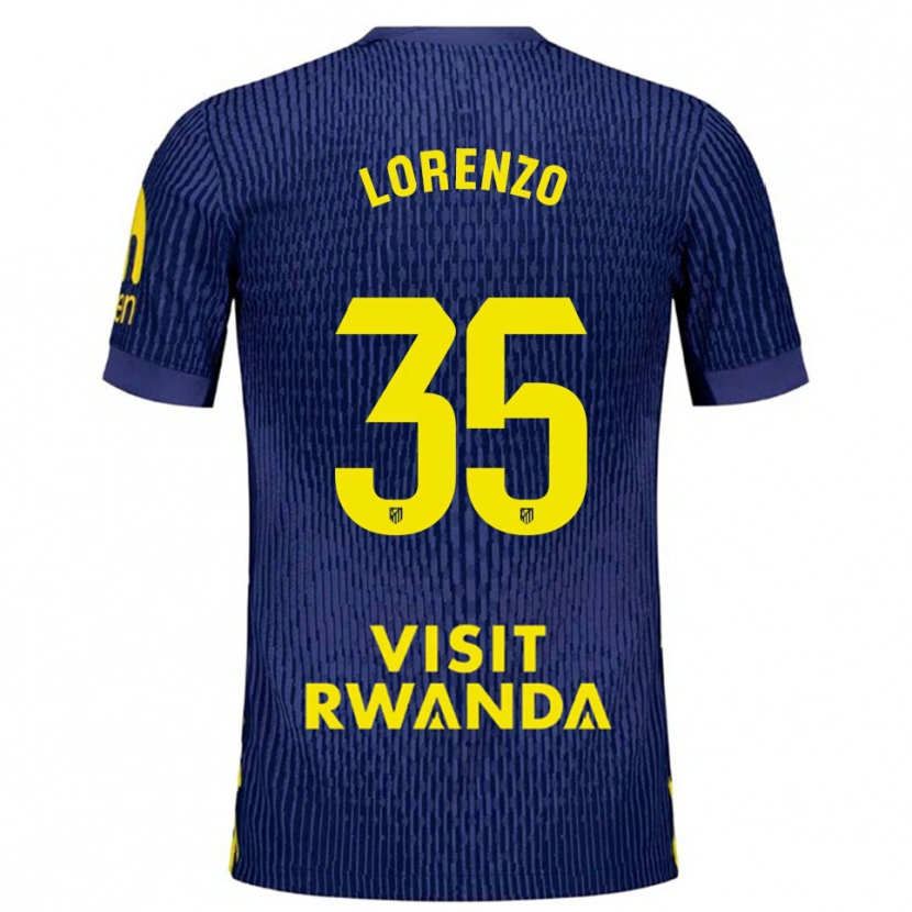 Danxen Homem Camisola Diego Lorenzo #35 Azul Marinho Amarelo Alternativa 2025/26 Camisa Brasil