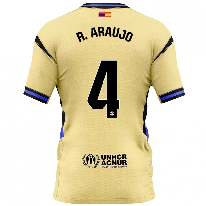 Danxen Homem Camisola Ronald Araujo #4 Amarelo Preto Alternativa 2025/26 Camisa Brasil