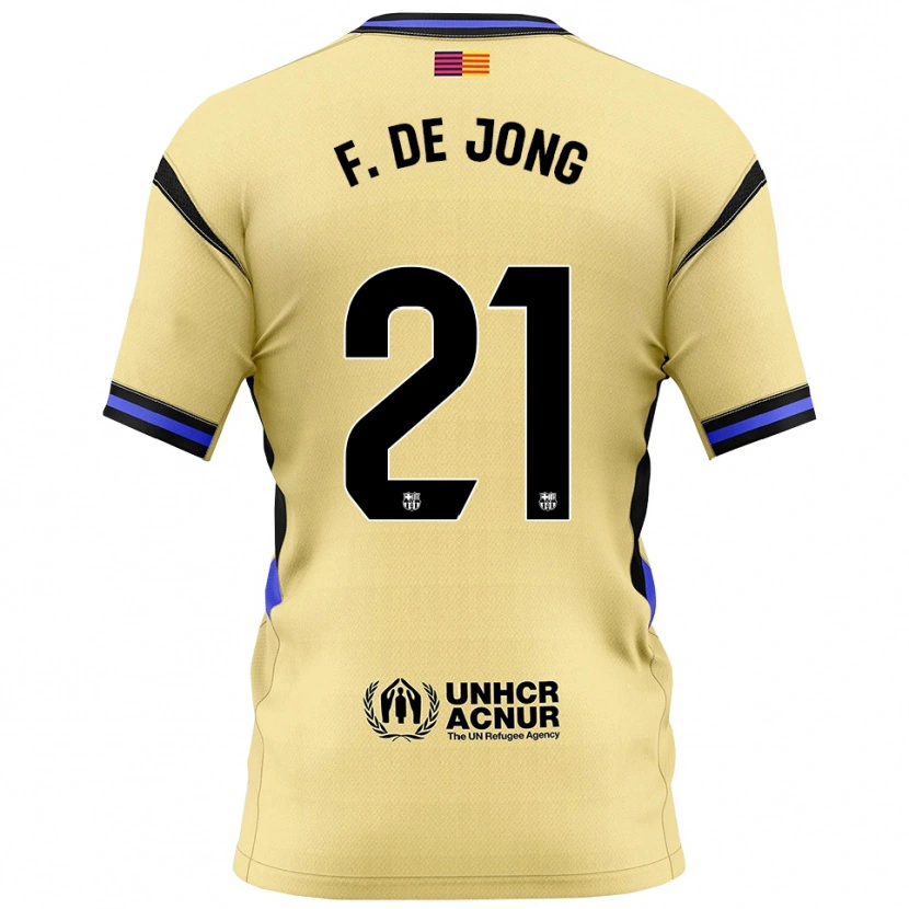 Danxen Homem Camisola Frenkie De Jong #21 Amarelo Preto Alternativa 2025/26 Camisa Brasil