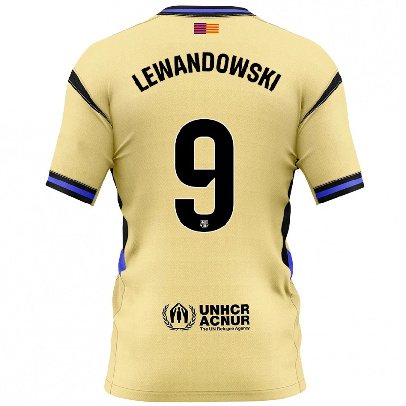 Danxen Homem Camisola Robert Lewandowski #9 Amarelo Preto Alternativa 2025/26 Camisa Brasil