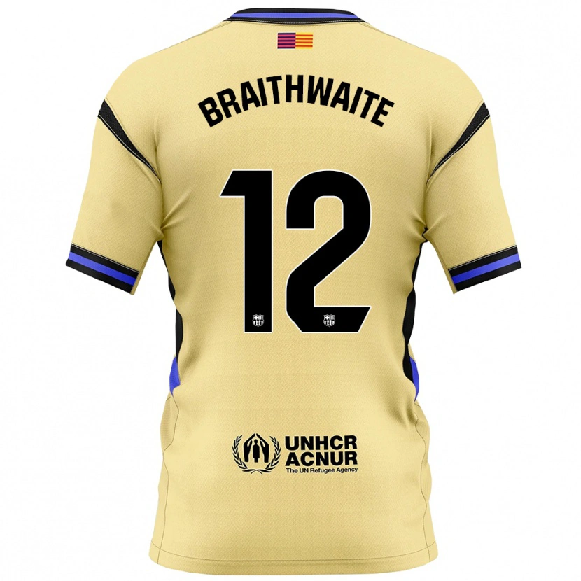 Danxen Homem Camisola Martin Braithwaite #12 Amarelo Preto Alternativa 2025/26 Camisa Brasil
