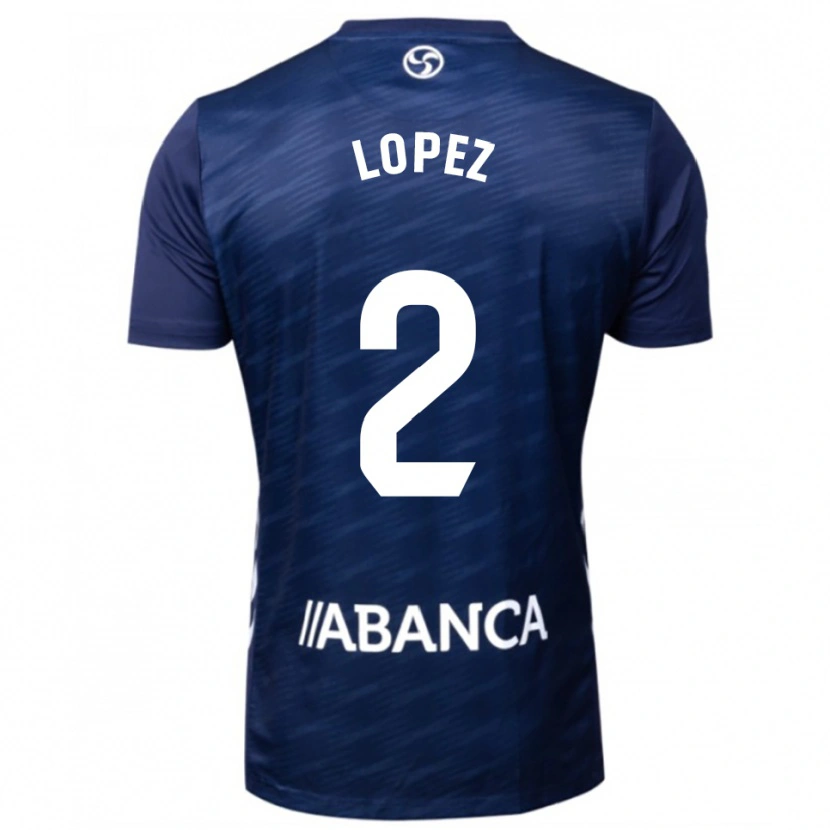 Danxen Homem Camisola Iván López #2 Azul Marinho Branco Alternativa 2025/26 Camisa Brasil