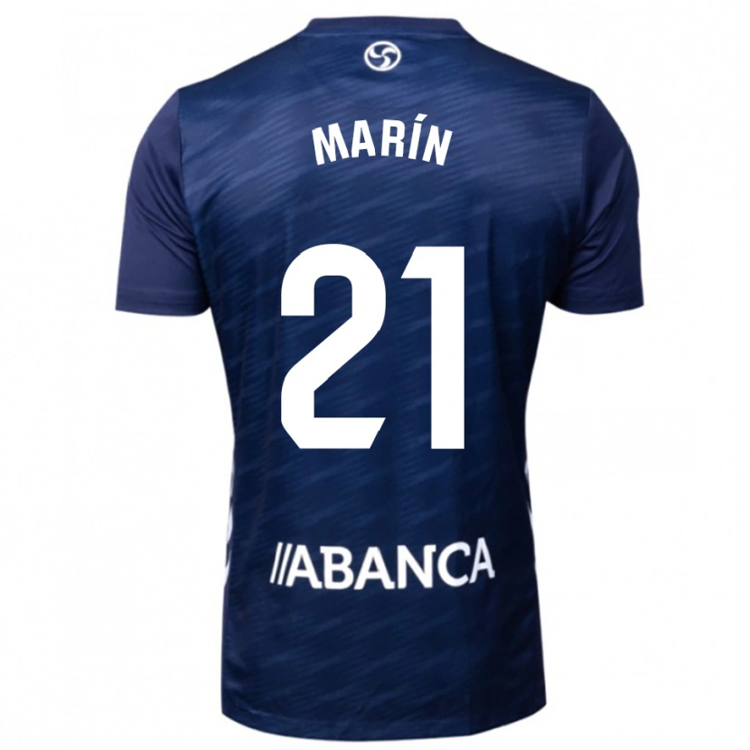 Danxen Homem Camisola Álvaro Marín #21 Azul Marinho Branco Alternativa 2025/26 Camisa Brasil