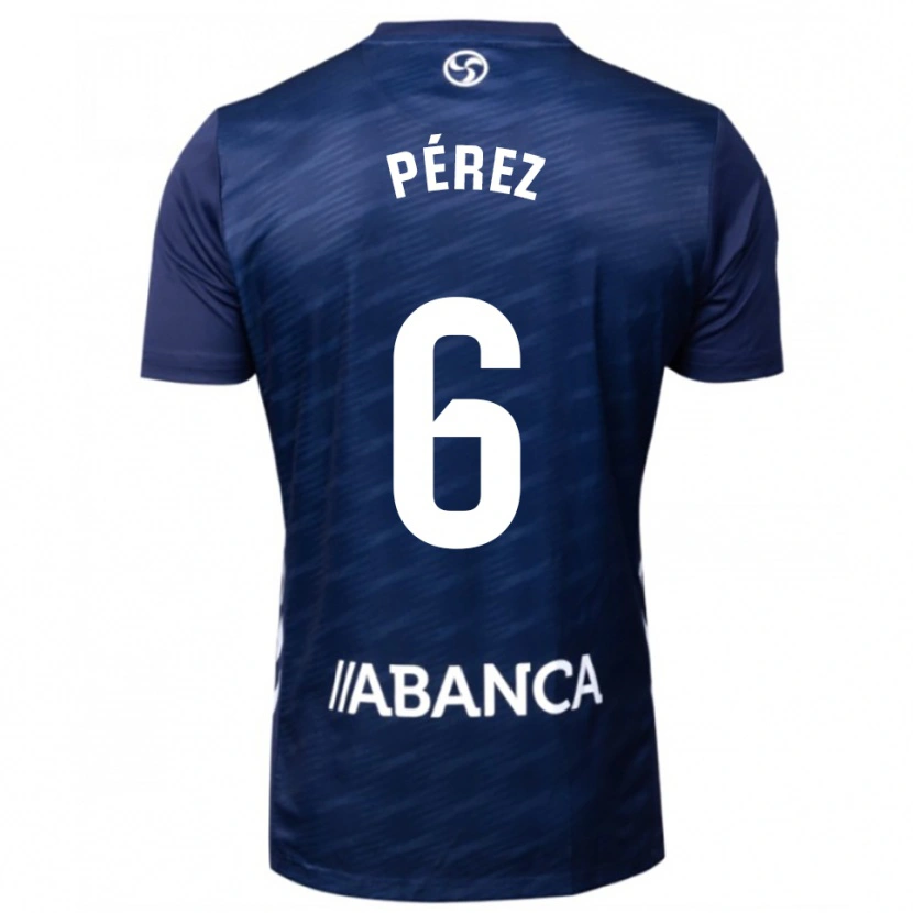 Danxen Homem Camisola Elena Pérez #6 Azul Marinho Branco Alternativa 2025/26 Camisa Brasil