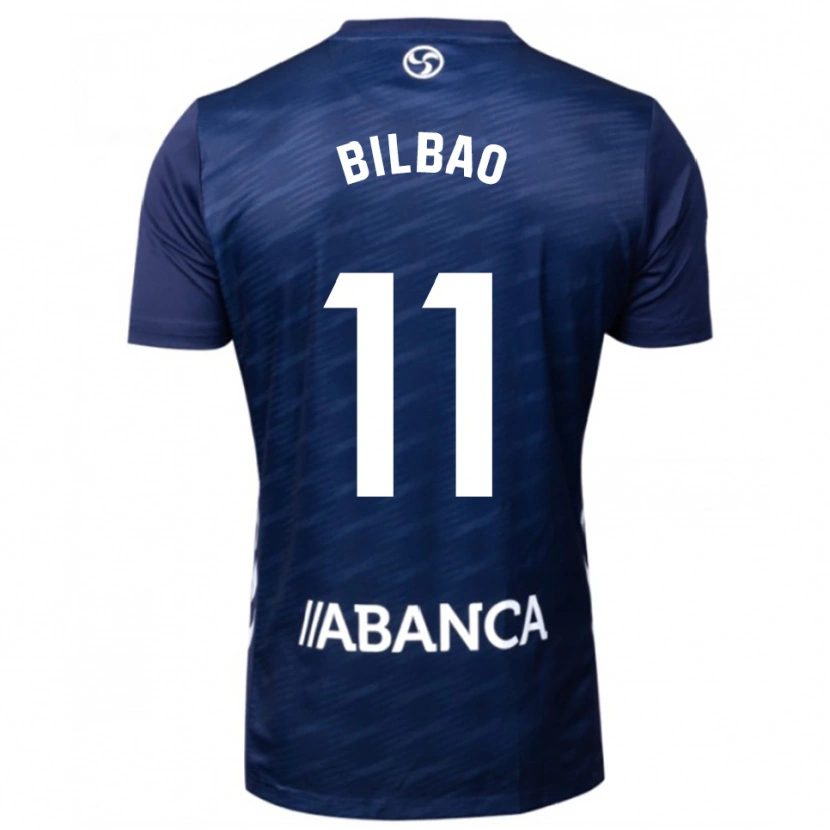 Danxen Homem Camisola Luis Bilbao #11 Azul Marinho Branco Alternativa 2025/26 Camisa Brasil