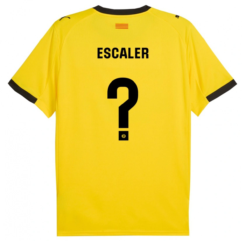 Danxen Homem Camisola Joel Escaler #0 Amarelo Preto Alternativa 2025/26 Camisa Brasil