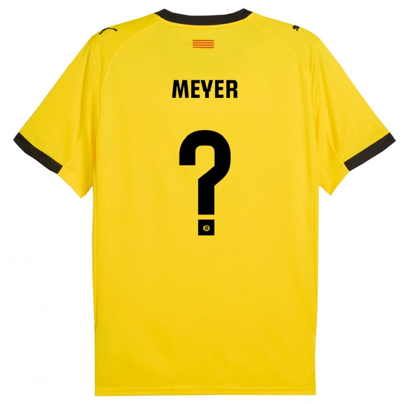 Danxen Homem Camisola Romeo Meyer #0 Amarelo Preto Alternativa 2025/26 Camisa Brasil