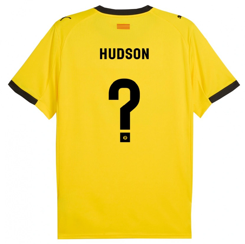 Danxen Homem Camisola Hudson #0 Amarelo Preto Alternativa 2025/26 Camisa Brasil