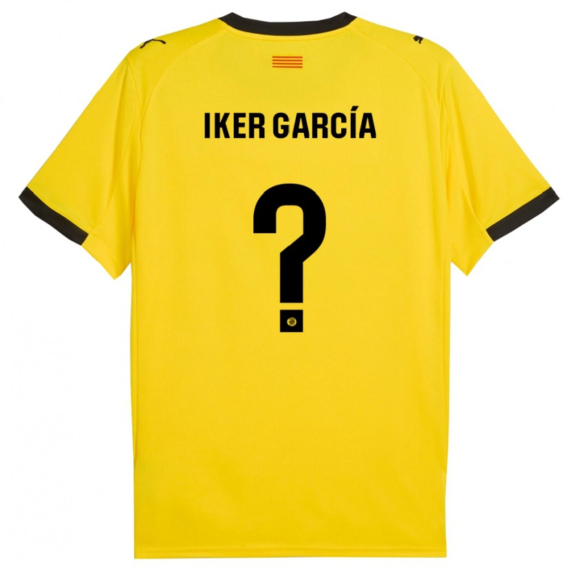 Danxen Homem Camisola Iker García #0 Amarelo Preto Alternativa 2025/26 Camisa Brasil