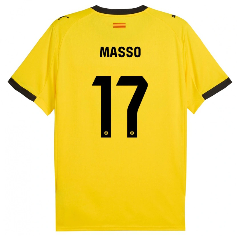 Danxen Homem Camisola Ainoa Massó #17 Amarelo Preto Alternativa 2025/26 Camisa Brasil