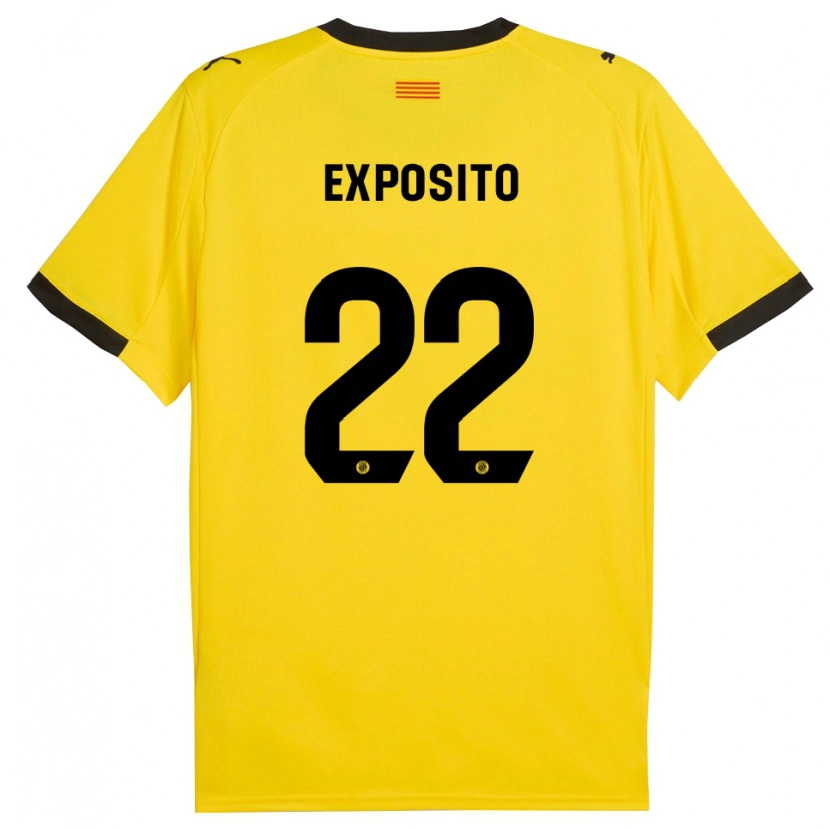 Danxen Homem Camisola Samu Expósito #22 Amarelo Preto Alternativa 2025/26 Camisa Brasil