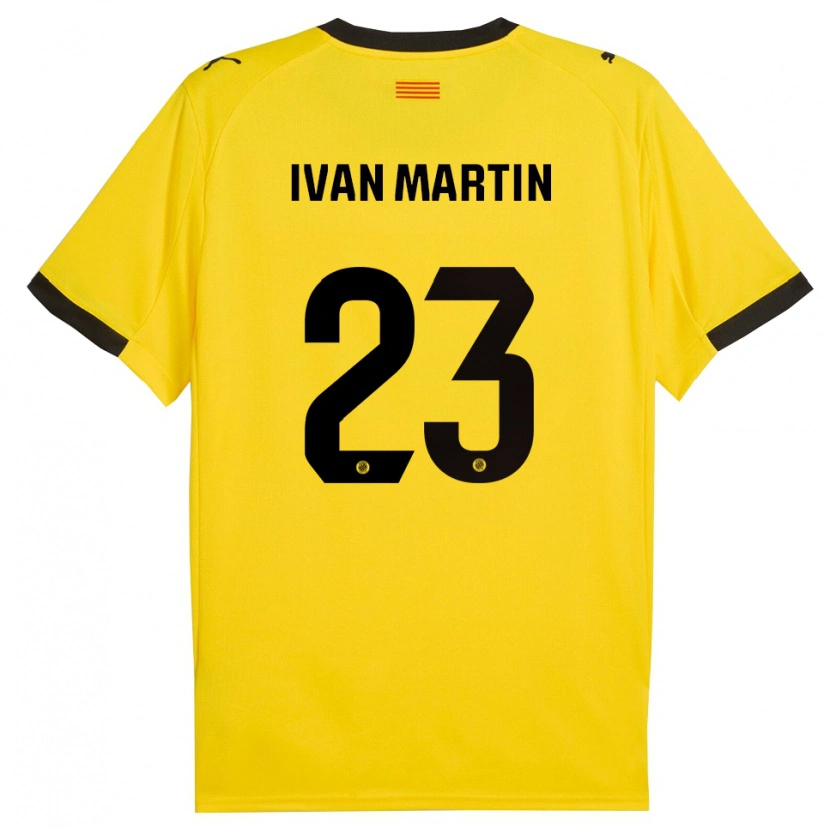 Danxen Homem Camisola Iván Martín #23 Amarelo Preto Alternativa 2025/26 Camisa Brasil