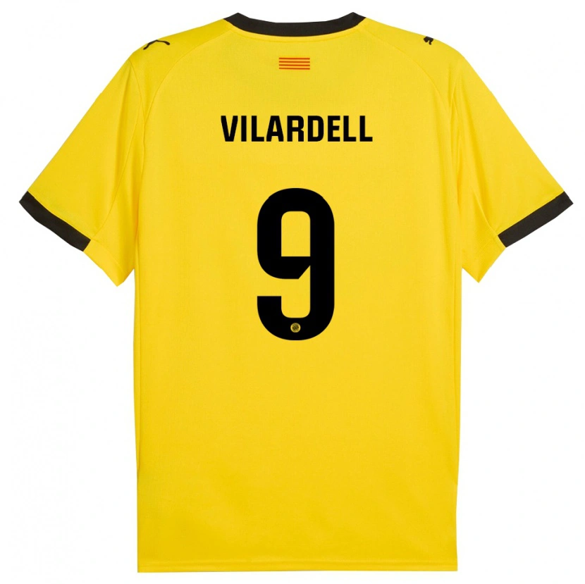 Danxen Homem Camisola Júlia Vilardell #9 Amarelo Preto Alternativa 2025/26 Camisa Brasil