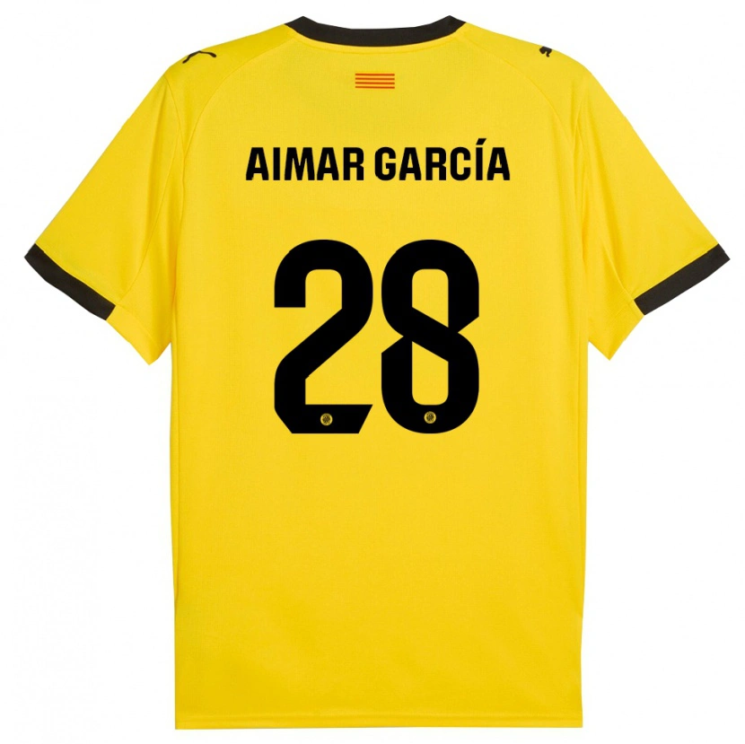 Danxen Homem Camisola Aimar García #28 Amarelo Preto Alternativa 2025/26 Camisa Brasil