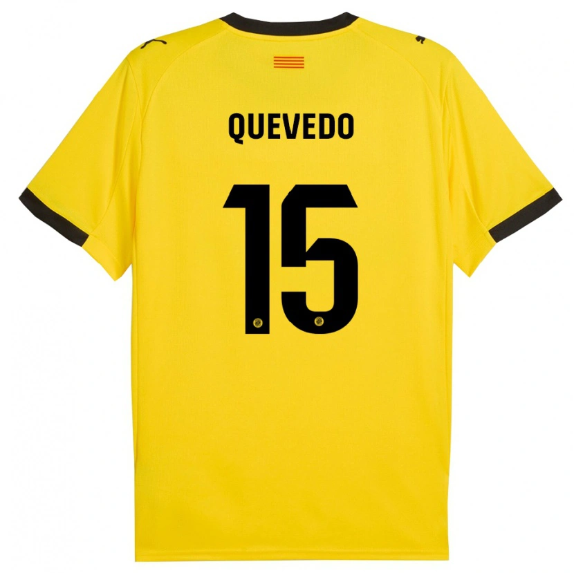 Danxen Homem Camisola Erik Quevedo #15 Amarelo Preto Alternativa 2025/26 Camisa Brasil