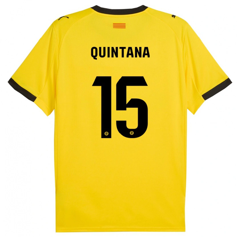 Danxen Homem Camisola Amru Quintana #15 Amarelo Preto Alternativa 2025/26 Camisa Brasil